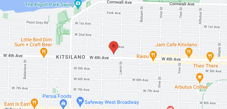 map of 307 2525 W 4TH AVENUE